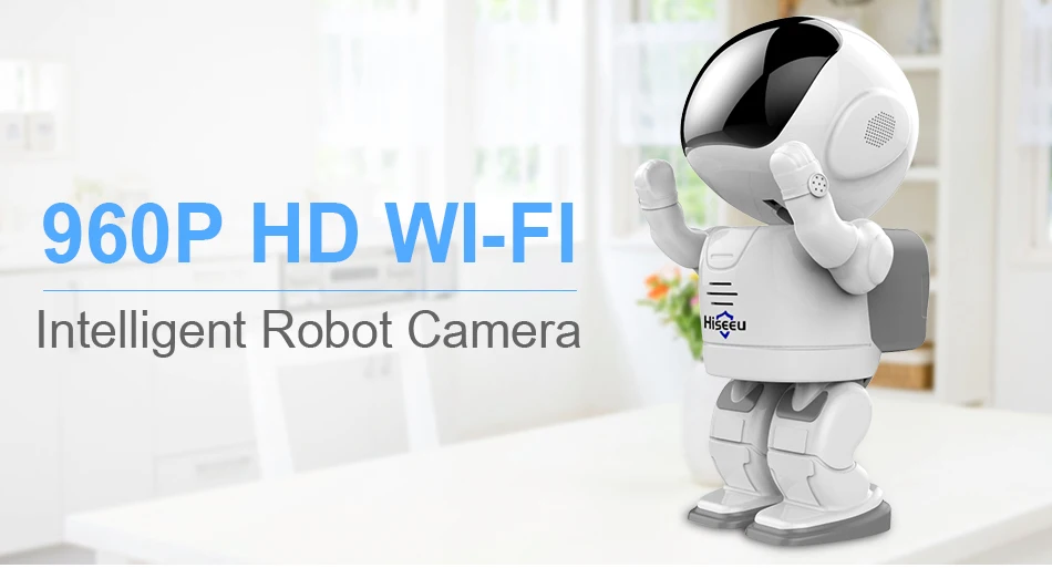 Робот камера Wifi 960P 1.3MP HD Беспроводная ip-камера Wi-Fi камера ночного видения IP Сетевая камера CCTV Поддержка двусторонней аудио Hiseeu