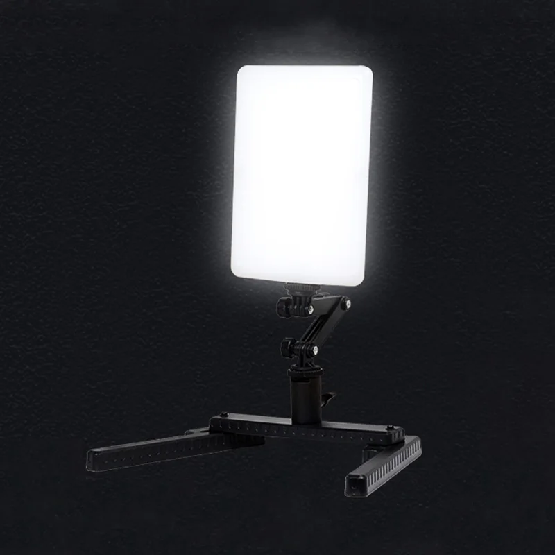 T96 светодио дный фотографический свет ультра тонкий 5600 К Ra95 видео свет лампы с регулируемым руку и кронштейн Подставка для Камера телефон
