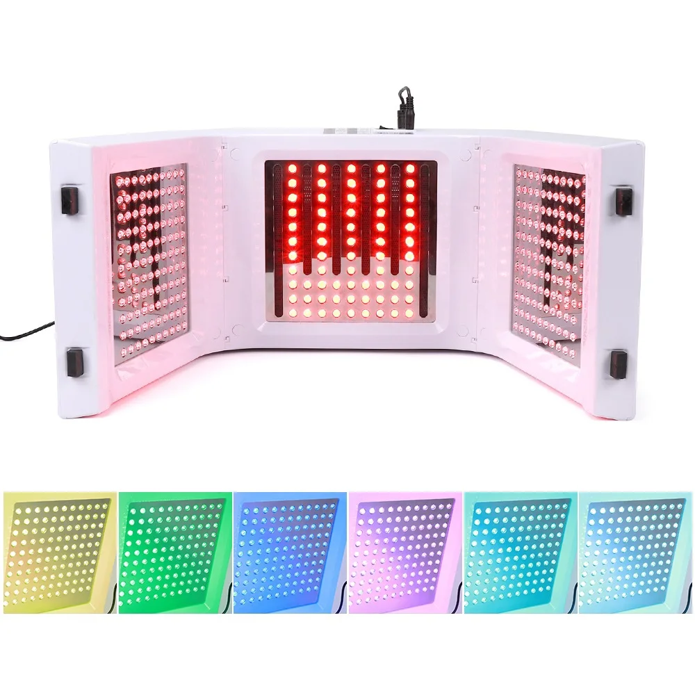 7 цветов светодиодный светильник Фотон терапия машина красоты PDT лампа лечение кожи акне удалитель против морщин портативный спа-маска машина