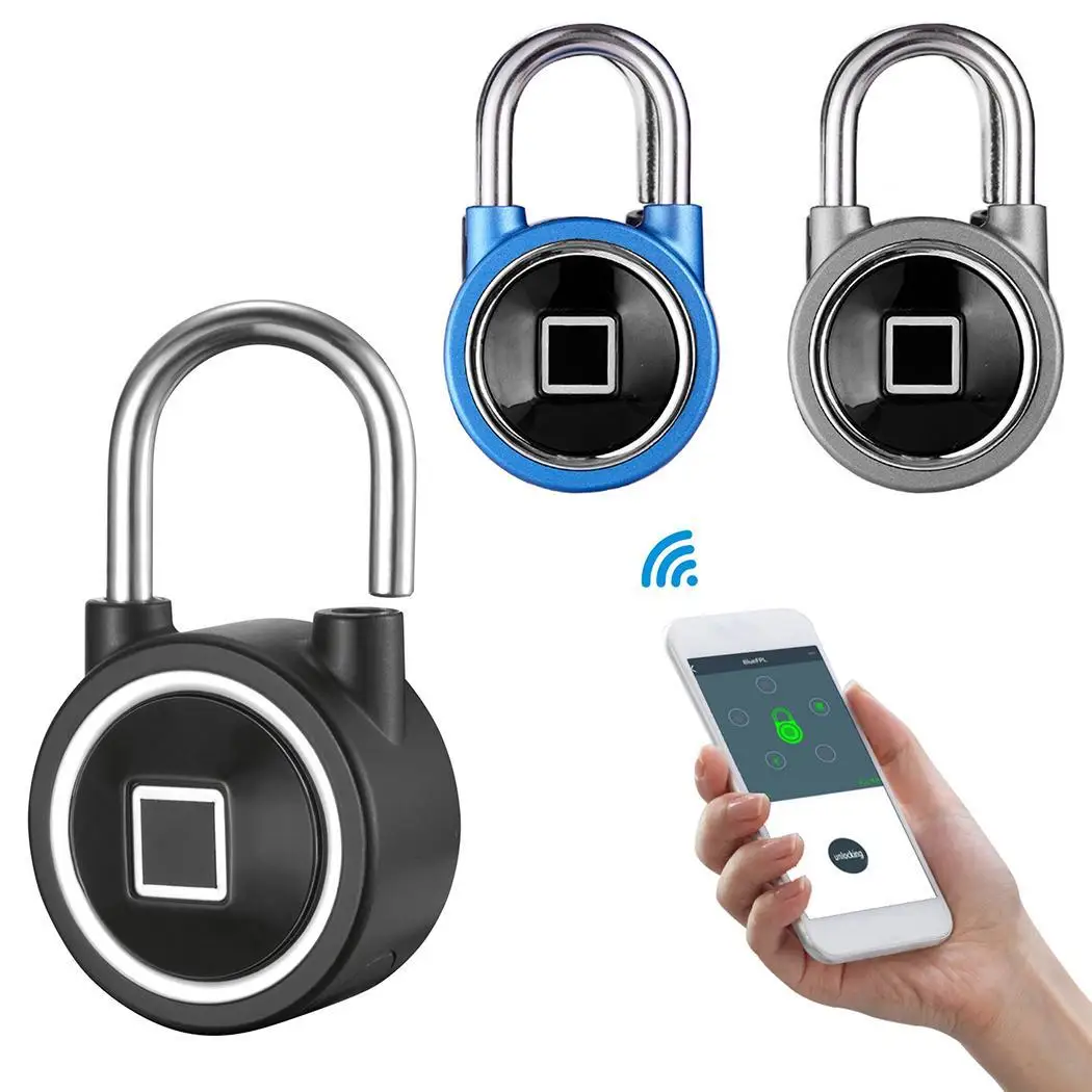 

Electronic Padlock Multi-function Smart Bluetooth Fingerprint Padlock 300mAh Fingerprint and Mobile Phone Unlocking Methods