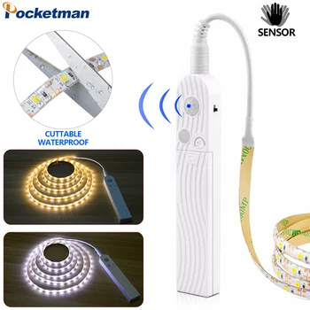 

LED Under Cabinet light LED Strip led Lamp with Wireless PIR Motion Sensor USB Port light Closet Stairs Wardrobe Bed Side Light