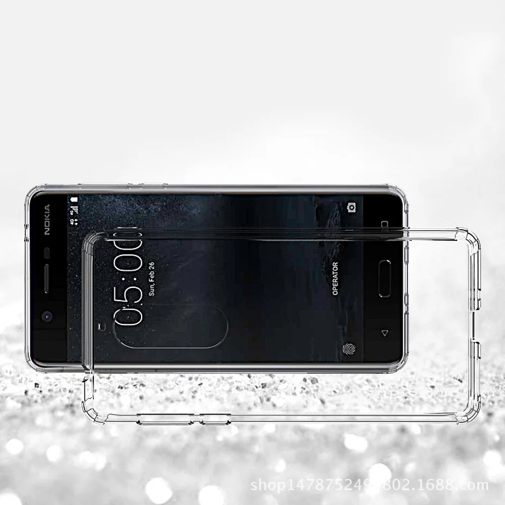 Чехол для Nokia 5 гибридная мягкая силиконовая рамка жесткая акриловая задняя