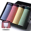 4PCS/Lot Men Underwear Cotton Breathable Soft Underpants Male Striped Boxer Shorts Sexy Boxers Plus size L,XL,XXL,XXXL For Men 1