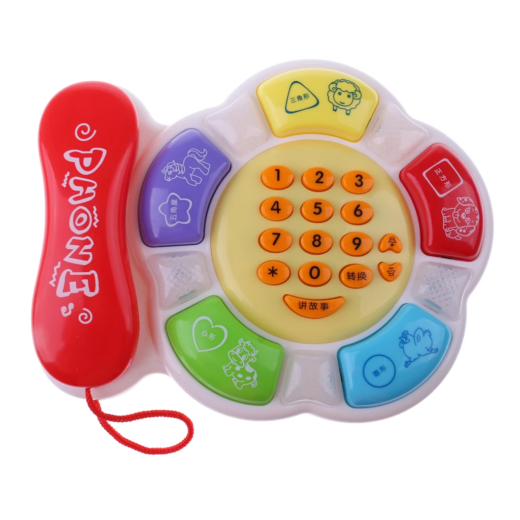 Electronic Toy Phone  Educational Musical Telephone Toys Puzzle Game Gifts Number Cognition Learning Xmas Gifts