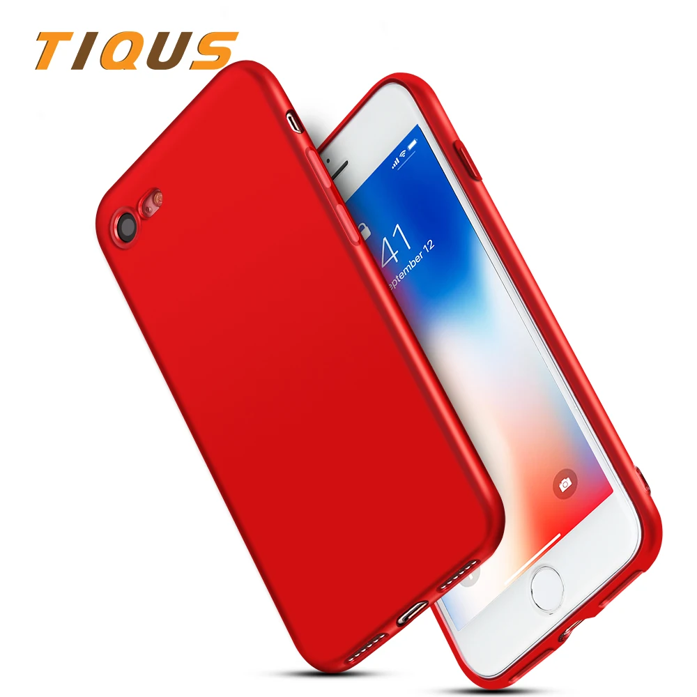 

TIQUS Case For iPhone X Cases 10 7 7 Plus Matte Soft Phone Cases For iPhone X 6 8 8 Plus Ultra-thin Back Phone Cover Coque