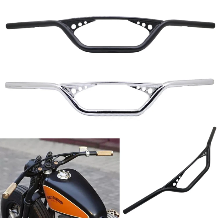 22MM 7/8" Scrambler Handlebar Retro Style Drag Cross Bar Drilled Hole