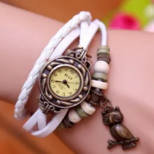 2014 hot pulseira da senhora estilo Romano restaurar antigas formas a coruja do punk edição han relógio de quartzo