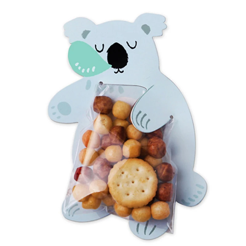 Распродажа 10 шт./лот милые животные Медведь Кролик конфеты сумки печенья подарочные сумки поздравительные открытки детский душ день рождения коробочка для конфет на вечеринку - Цвет: Оливковый