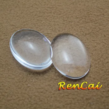 

500pcs 10x14/13x18mm Oval Glass Cabochons Flat Back Clear Crystal For DIY Charm Pendant Necklace Jewelry Making