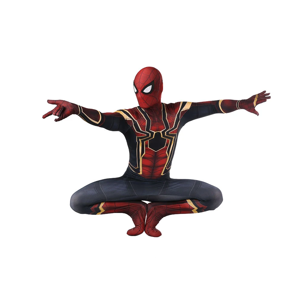 

Zentai Iron Spider Man Kids Adult Homecoming Spiderman Cosplay Costume Superhero Bodysuit Suit Jumpsuit Boy Children
