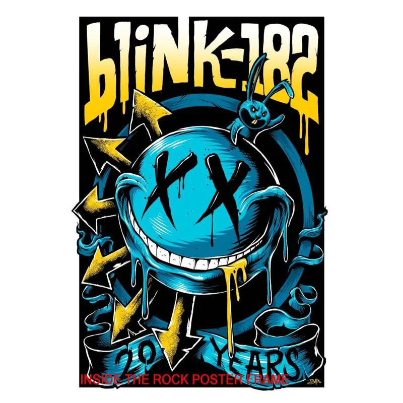 

2017 New arrival blink 182 Canvas Fabric Cloth Poster Custom Print Silk Fabric Home Decor Poster For Your Living Room