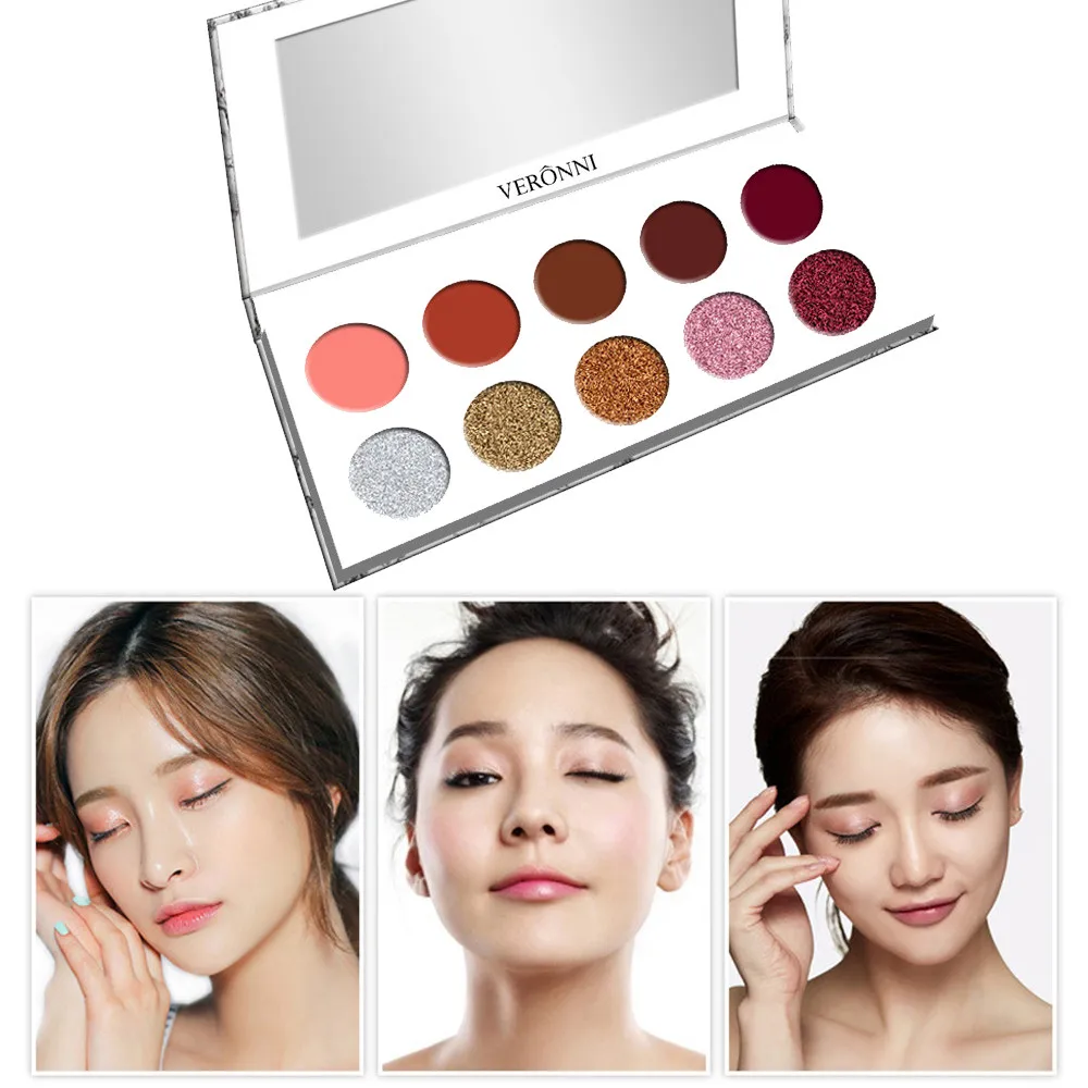 glitter professional eyeshadows eyeshadow shades  Shimmer Glitter Eye Shadow Powder Palette Matte Eyeshadow Cosmetic Makeup #0.7