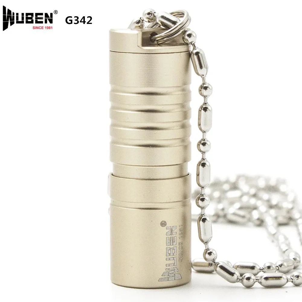 Wuben G342 мини 10180 батарея фонарик CREE XP G2 max 130 люмен USB Перезаряжаемый EDC Самозащита