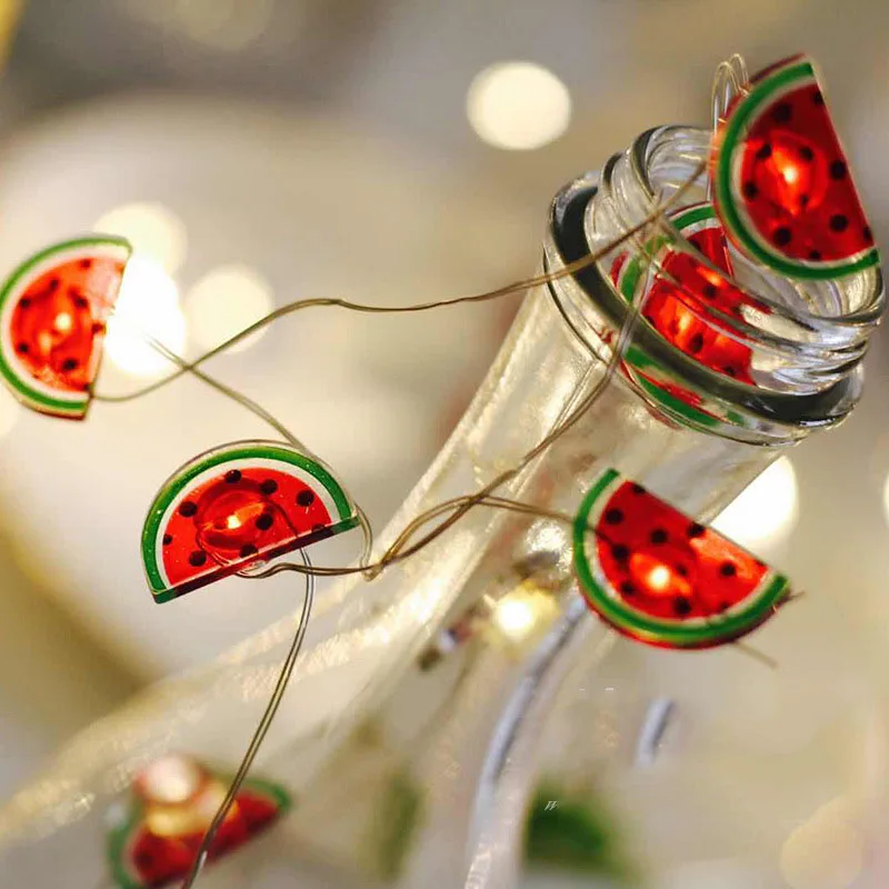 

30 Led Half Slice Of Watermelon Copper Wire Battery USB String Lights 3m LED Decor For Christmas Garland On The Window New Year