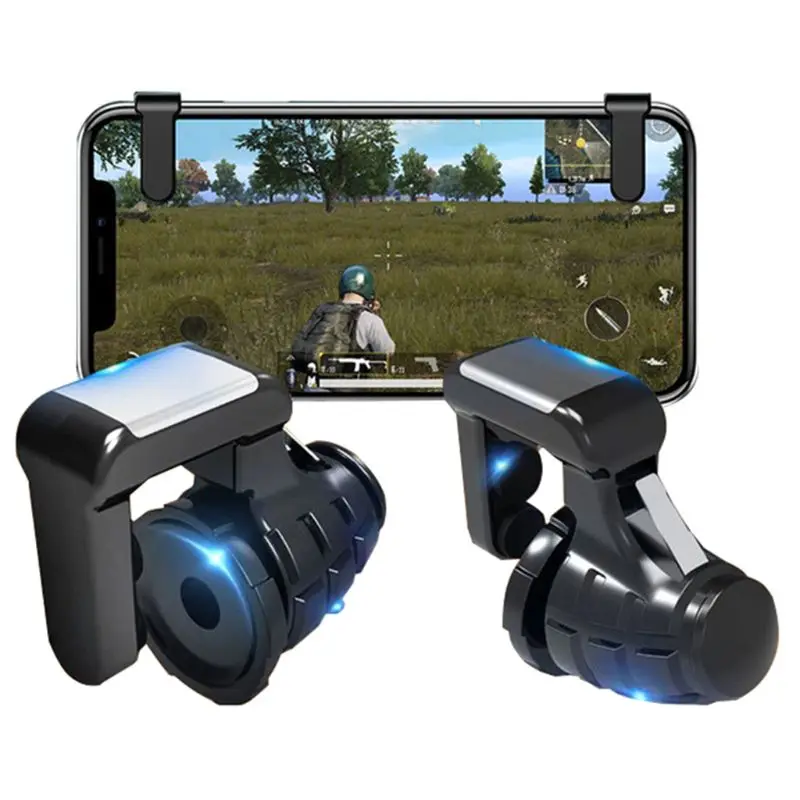 

S9 PUBG Mobile Phone Game Trigger Fire Button Gamepad Controller Six Fingers Linkage Gaming Joystick Aim Key Shooter