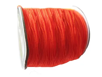 

0.8mm Neon Tangerine Rattail Briad Nylon Cord Jewelry Accessories Making Macrame Rope Bracelet String Cords 200m=1Roll