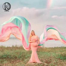 D&J New Mix Color Rainbow Chiffon Long Dress Cloak Cape Maternity Pregnant Female Dresses Maternity Photography Props D&J New Mix Color Rainbow Chiffon Long Dress Cloak Cape Maternity Pregnant Female Dresses Maternity Photography Props