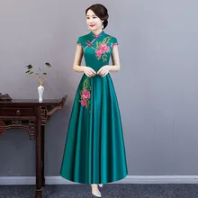 Винтажное длинное платье в китайском стиле с чонсам, свадебное платье в стиле ретро, сексуальное летнее тонкое платье, свадебные вечерние платья Qipao, Vestido S-3XL
