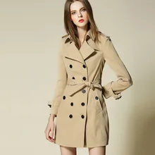 Новинка Burdully пальто для женщин B бренд завод хорошая цена классический британский стиль Тренч средней длины женское элегантное пальто