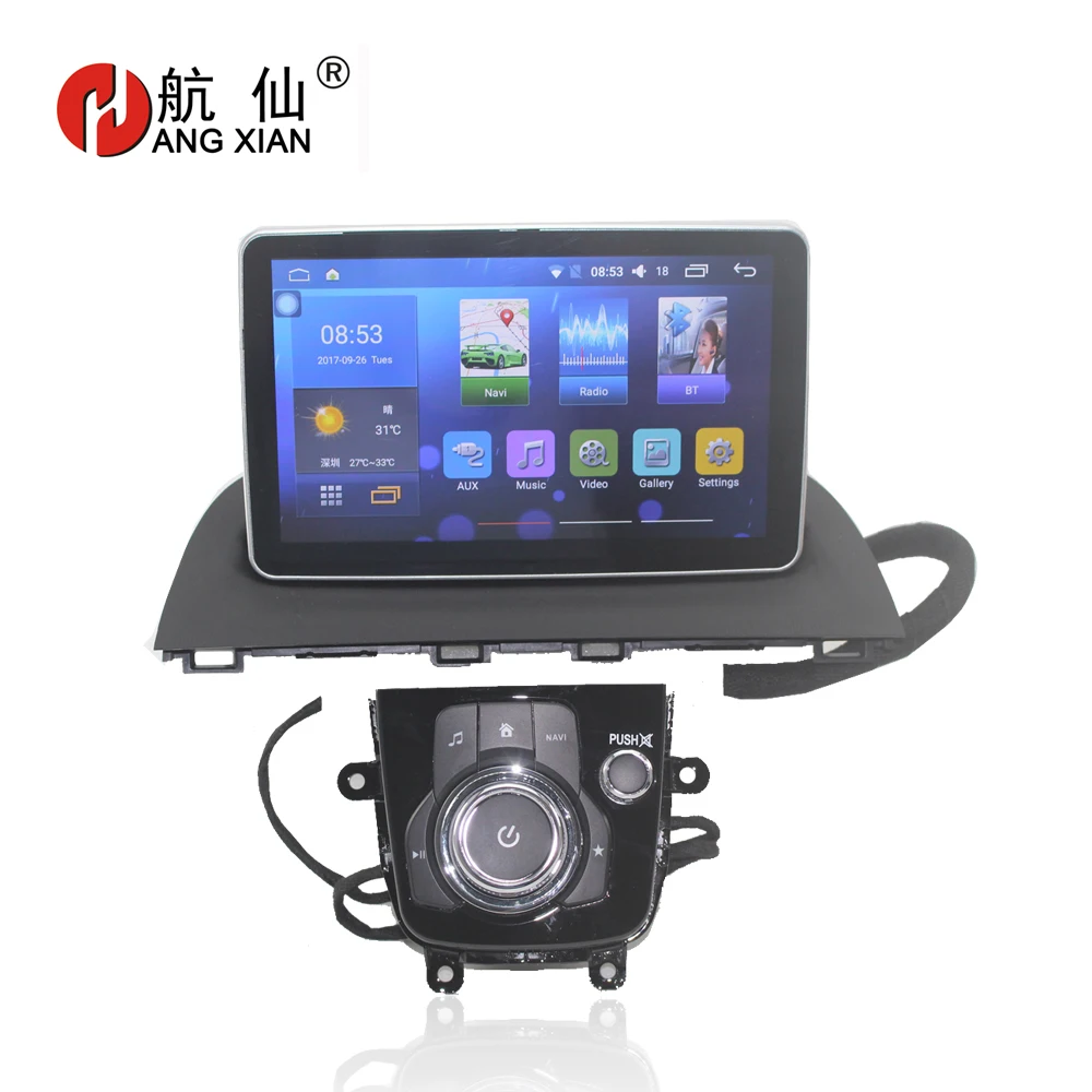 Excellent Bway 9" Car radio for Mazda3 Axela Quadcore Android 7.0 car dvd GPS player with 1G RAM,16G iNand 0