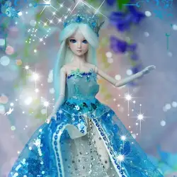 11 ''BJD куклы ледяной принцессы 1/4 платье куклы парик одежда обувь макияж 14 суставов платье для косплея Рапунцель Детские кухонные