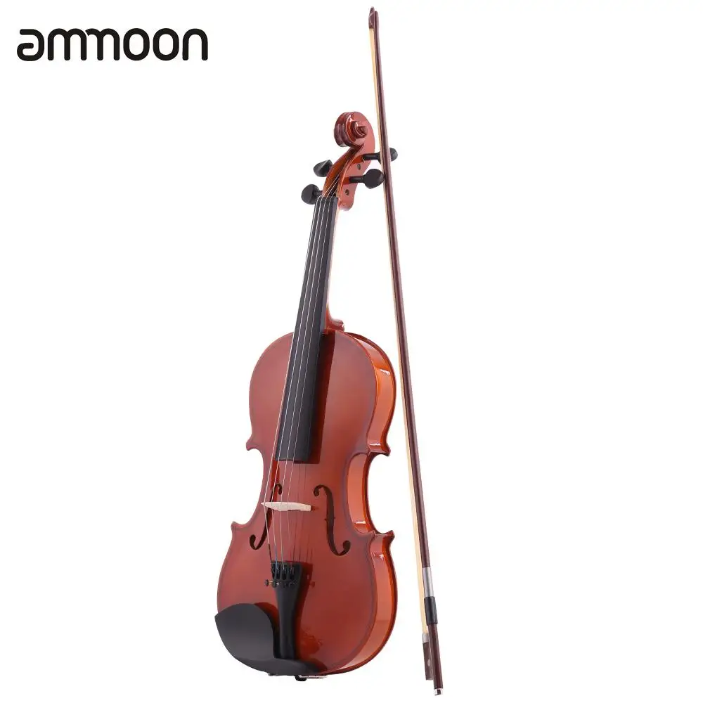 3/4 натуральная акустическая скрипка ammoon из ель стальная струна с чехлом лук