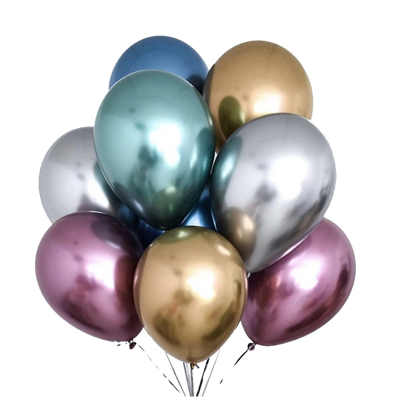 10 шт./лот металлик цвета: золотистый, серебристый синий розового, зеленого, фиолетового, клипсы для воздушных шаров, Свадебные украшения День рождения поставки шары из латекса