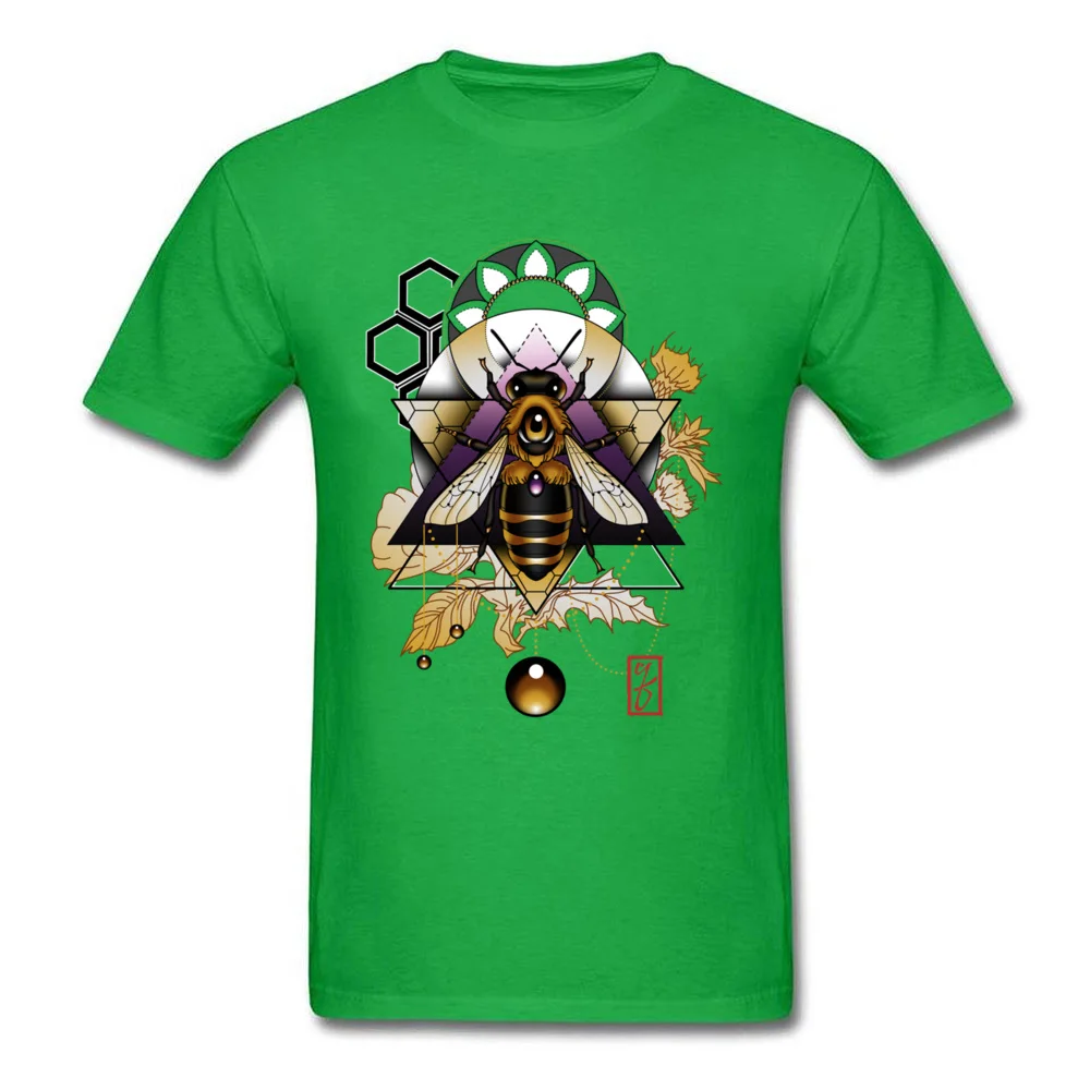 honey bee 8340 Men T Shirt Funny Normal Tops Tees Cotton Crewneck Short Sleeve Funny Tee Shirts Fall Wholesale honey bee 8340 green