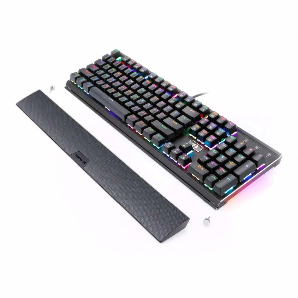 Игровая механическая клавиатура Redragon K567 RGB светодиодный алюминиевый синий
