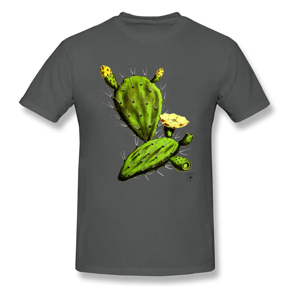 Custom Funny Men's T-Shirt Newest Summer Short Sleeve Round Collar Pure Cotton Tops Tees Party Tee Shirt Drop Shipping Desert Cactus by EncycloArt Botanical Cacti Plant Tee carbon