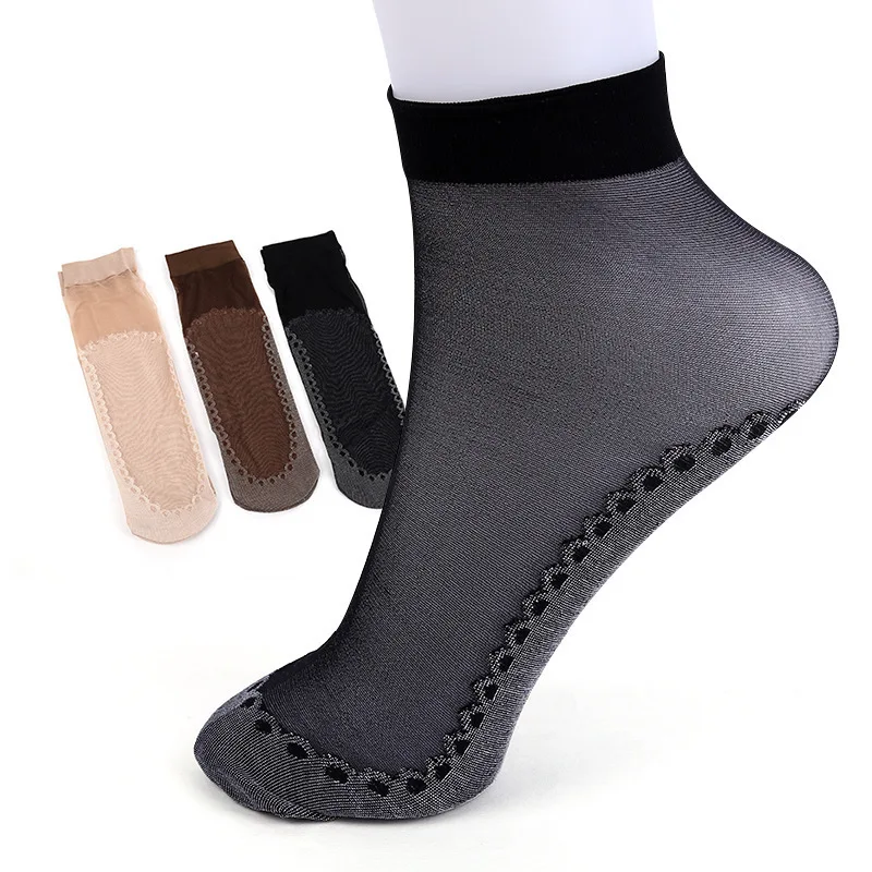 10 пар/лот качественные бархатные толстые хлопковые короткие носки 5 цветов Нескользящие массажные комфортные Дышащие носки для женщин