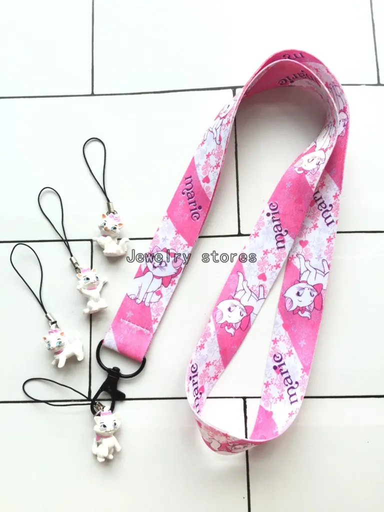 

1 set popular Marie Cat Neck Straps Lanyards Mobile Phone,ID Card,Key Condole belt Mixed
