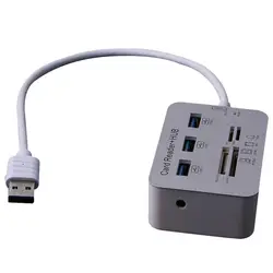 USB 3,0 хаб 3 порты USB интерфейс + Card Reader комбо-разветвитель комбинации высокое качество хаб считыватель комбинированных карт