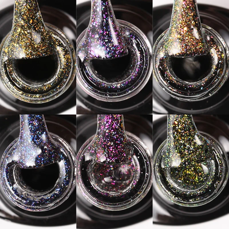 ROSALIND гель 1 S 7 мл Гель лак для ногтей Magic Starry Sky UV 6 цветов Блестящий Vernis