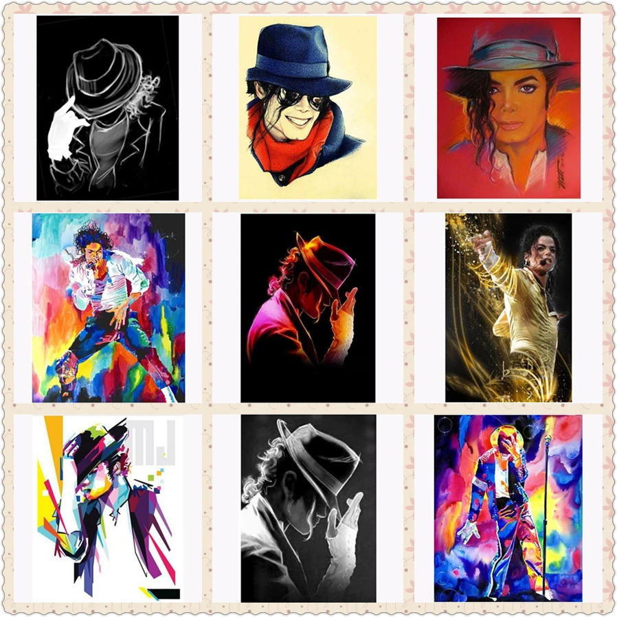 

5D Full Resin Square/round Diamond Painting Embroidery Needlework Diamond Mosaic Cross Stitch Michael Jackson Home Decor ZC445