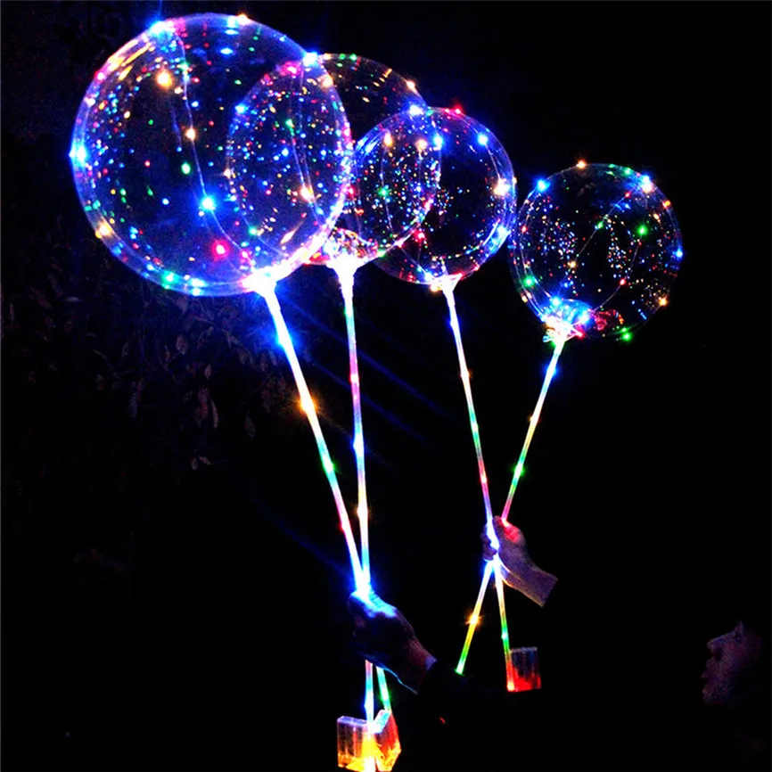 2 шт. многоразовый световой светодиодный шар прозрачный круглый светодиодный светильник Lobos Cumpleanos Infantiles вечерние свадебные подарки J#2