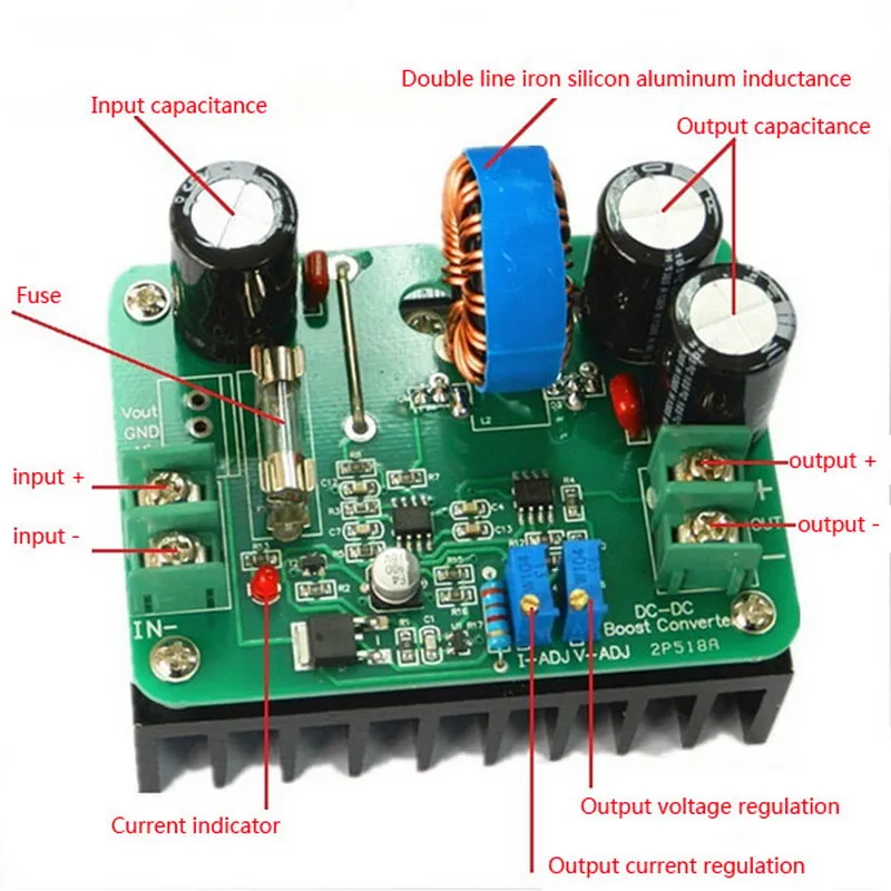1 قطعة DC-DC 600 W في 10-60 V خارج 12-80 V دفعة تحويل خطوة متابعة وحدة سيارة امدادات الطاقة المحموله VEM59 P40
