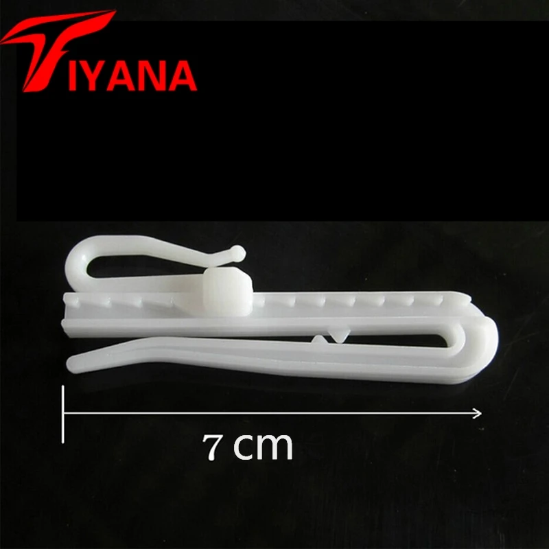 White adjustable height plastic curtain hooks 7cm lift hook curtain