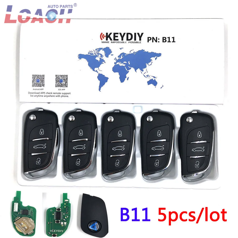 

KEYDIY 5pcs/lot KD900 KD900+ KD200 URG200 Mini KD KD-X2 Remote Control 3 Button Key DS Style B Series Remote Car Key Fob B11