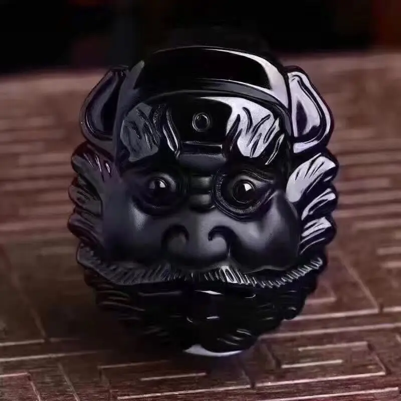 

China's exquisite hand-carved natural obsidian belt buckles, men's best gifts