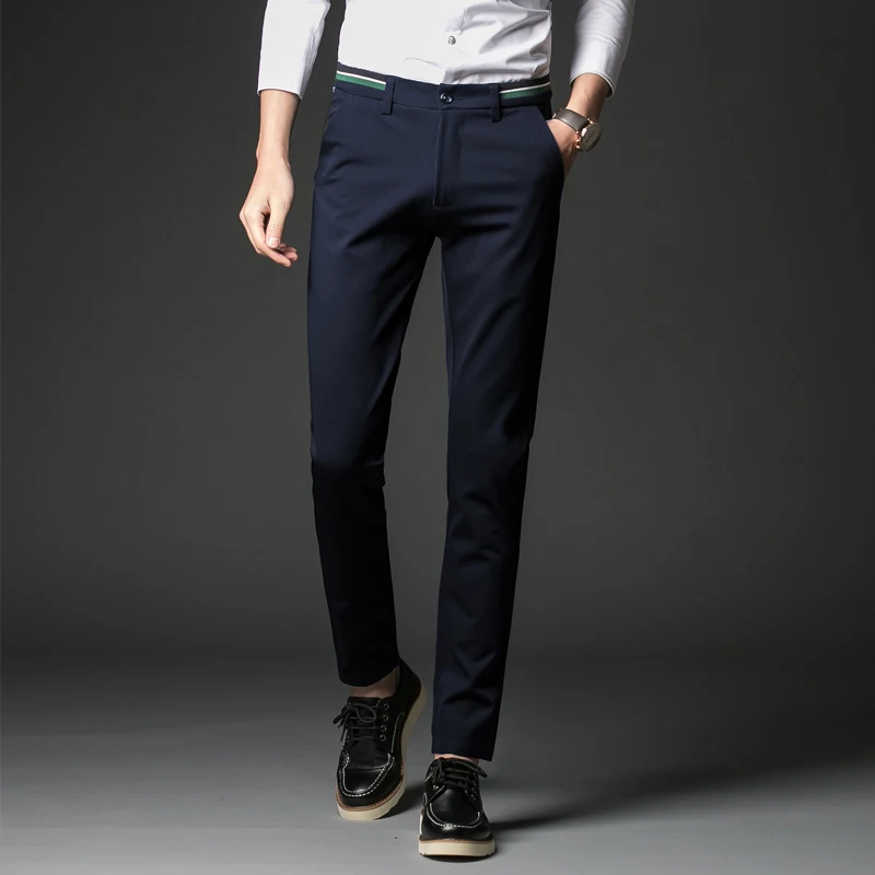 2017 Casual Suit Pants Men Slim Fit 