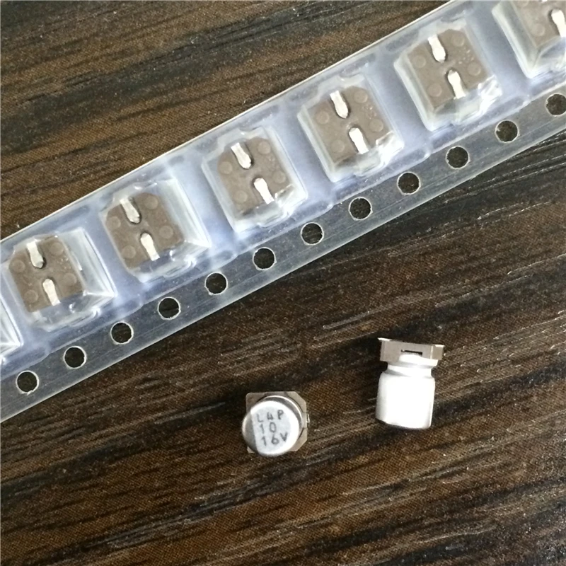 10 мкФ 16 В NICHICON UV серии 4x6 мм 16V10uF Тип чипа SMD алюминиевый электролитический