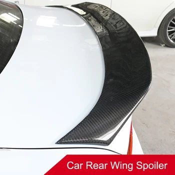 

QHCP Carbon Fiber Material Car Rear Trunk Lip Wing Spoiler Splitter Decoration For Lexus IS300 2017 2018 Car Styling Accessories