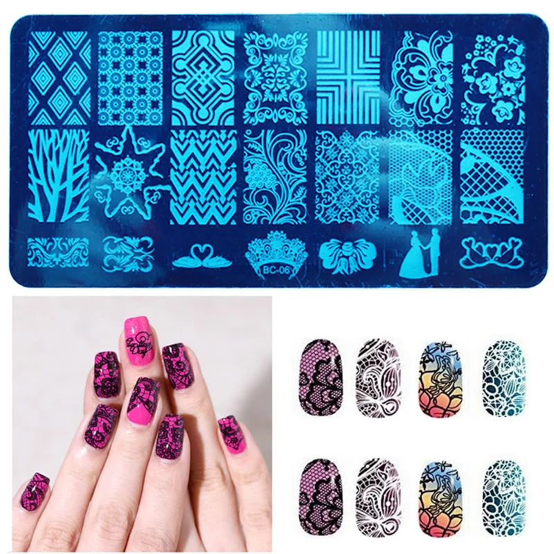 10 New Design DIY Nail Art Image Stamp Stamping Plates Manicure Template Tool #M02031 4pcs christmas halloween owl 4 design stainless steel nail plates nail art image konad print stamp stamping manicure template
