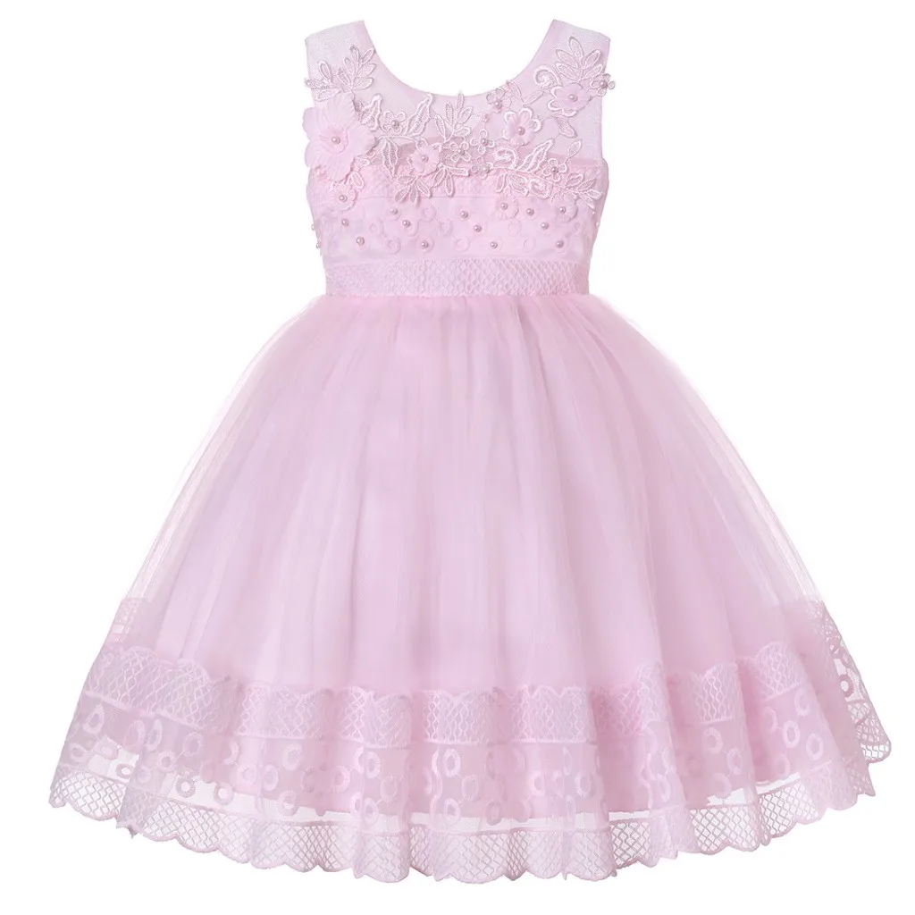 Красивое платье с цветами с открытым носком с бантом шелковая пряжа платье принцессы для девочек кружевное платье принцессы с бантом, платье-пачка в цветочек торжественное Одежда принцессы F4
