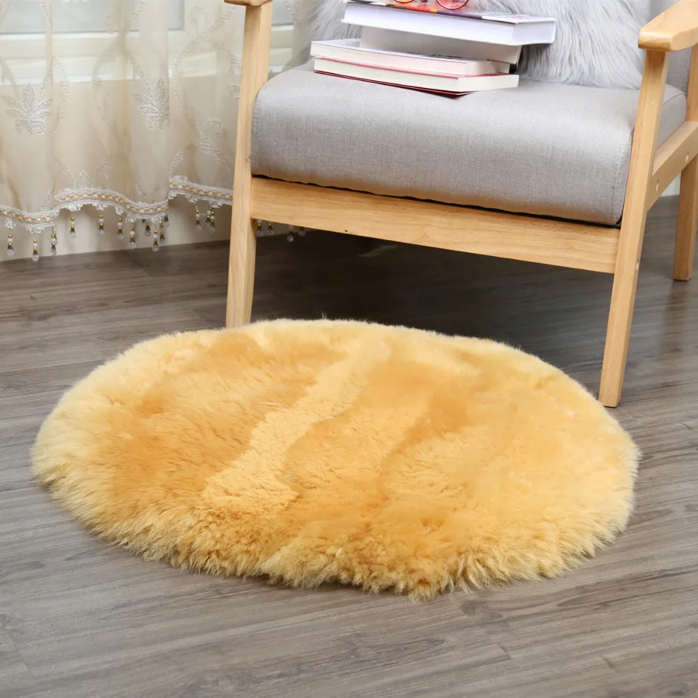 MUZZI REAL LEATHER Soft Artificial Sheepskin Lambskin Fluffy Natural