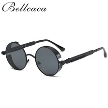 Bellcaca Steakpunk, очки, солнцезащитные очки, модные, для женщин, мужчин, брендовые, Круглые, Ретро стиль, солнцезащитные очки для женщин, для мужчин, Steak punk, BC069