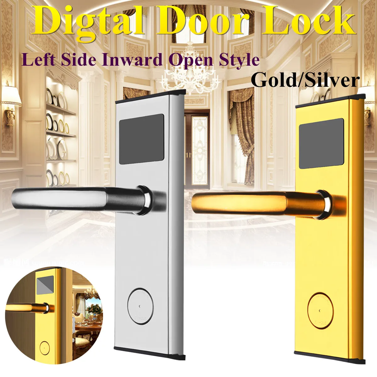 

for Hotel Door With Cards Keys Digital Lock Anti-rust And Anti-Corrosion Door Entry Controller Security Anti-strike 2 Unlock Way
