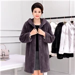

2019 winter new whole mink fur coat women's long section with hooded mother loaded with water fur coat