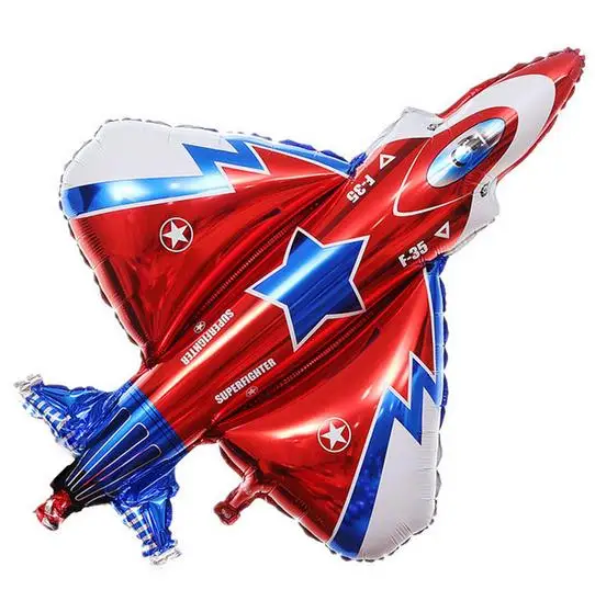 

Jumbo size 87*93cm fighter plane balloons cartoon plane ballons birthday party decoration heliium kids toys